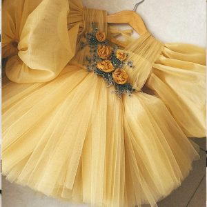 Flower Girl Wedding Dress, Tutu Skirt, Kidsren's Princess Dress, Fashionable Girl's First Birthday Dress, Performance Dress, Summer